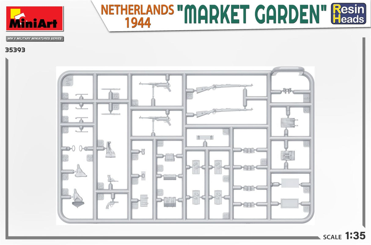 MiniArt 1/35 Market Garden (Netherlands 1944) Resin Heads Plastic Model Kit