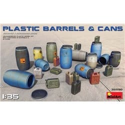 MiniArt 1/35 Plastic Barrels & Cans – MA35590