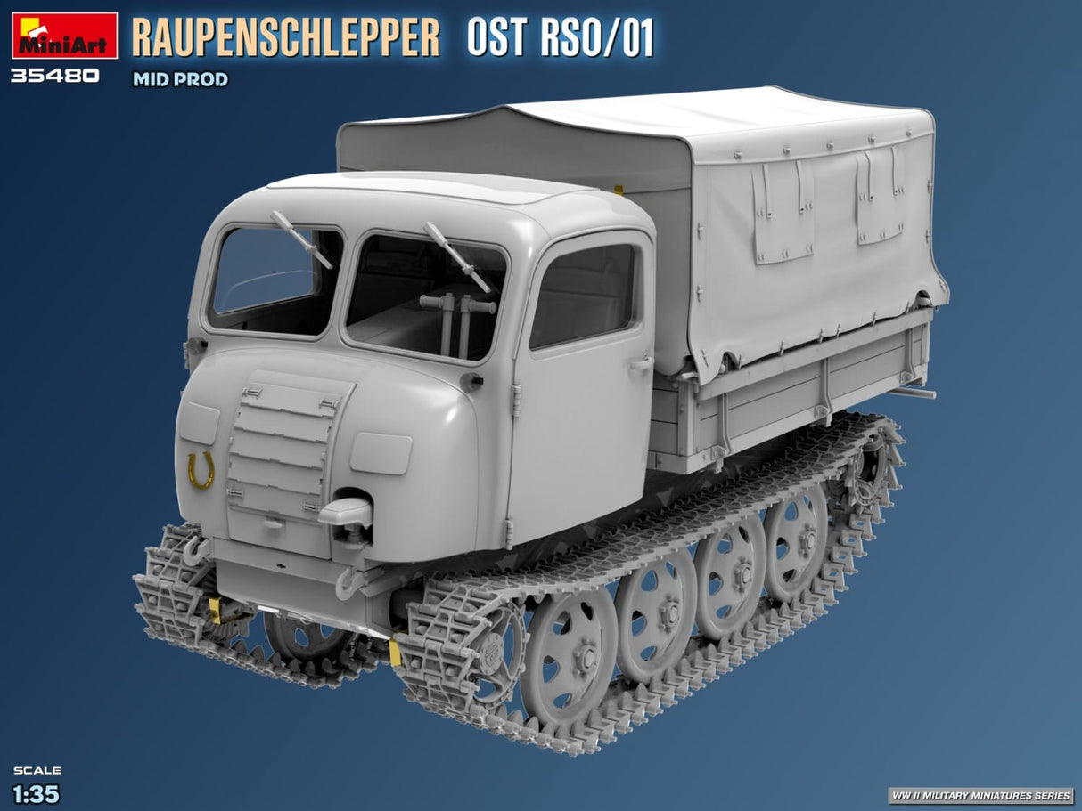 MiniArt 1/35 Raupenschlepper Ost RSO/01. Mid Prod Plastic Model Kit