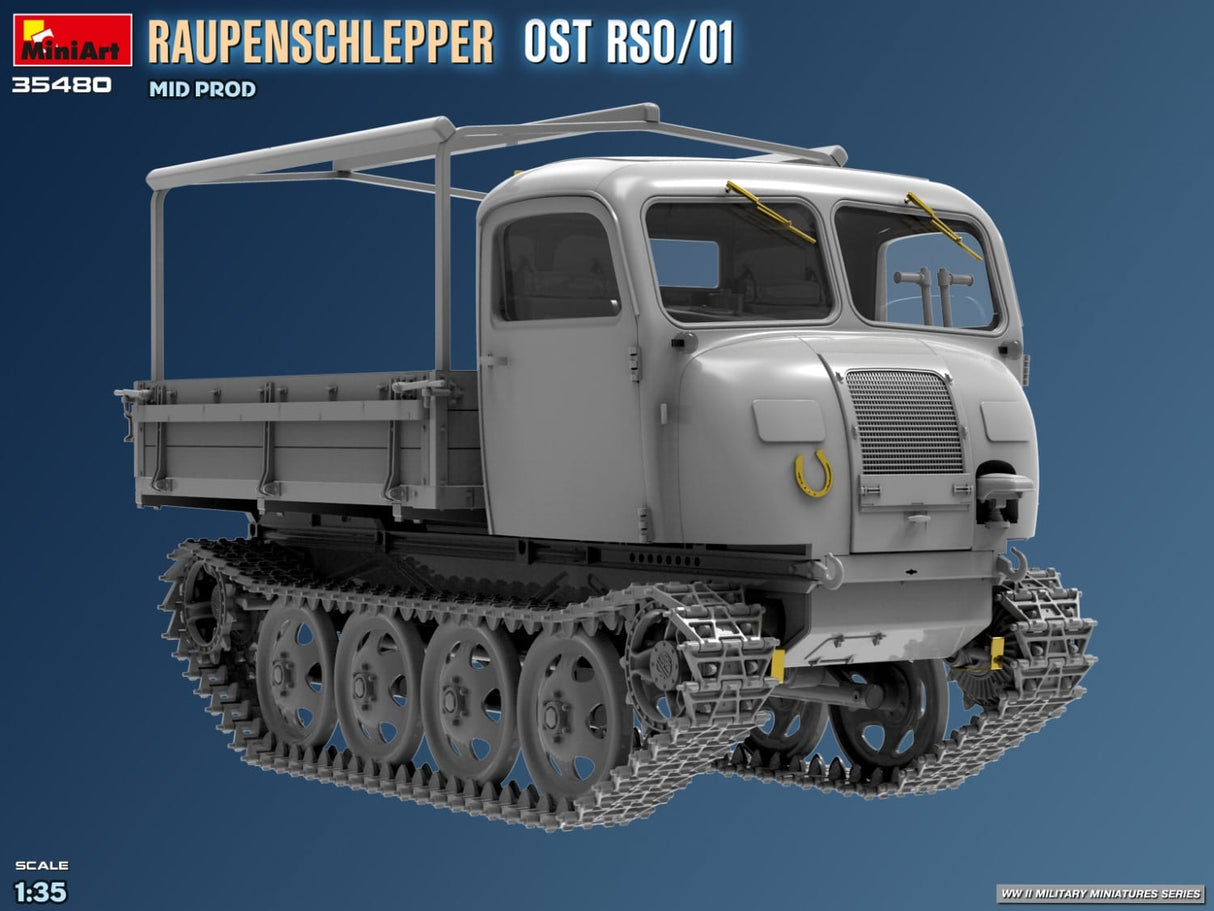 MiniArt 1/35 Raupenschlepper Ost RSO/01. Mid Prod Plastic Model Kit