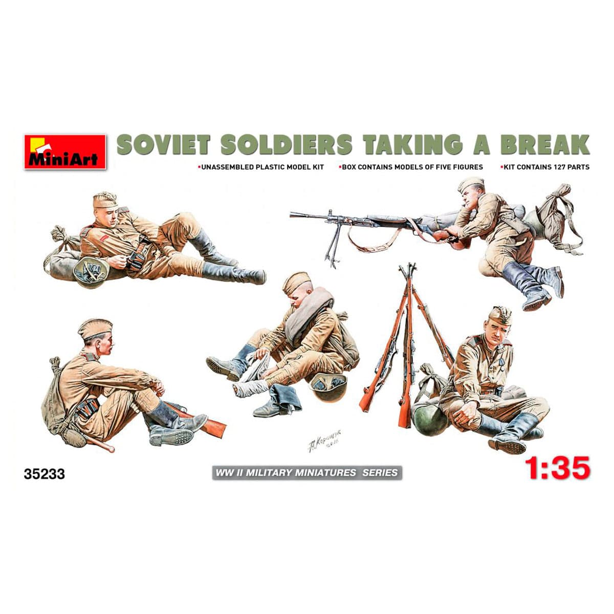 MiniArt 1/35 Soviet Soldiers Taking a Break – MA35233