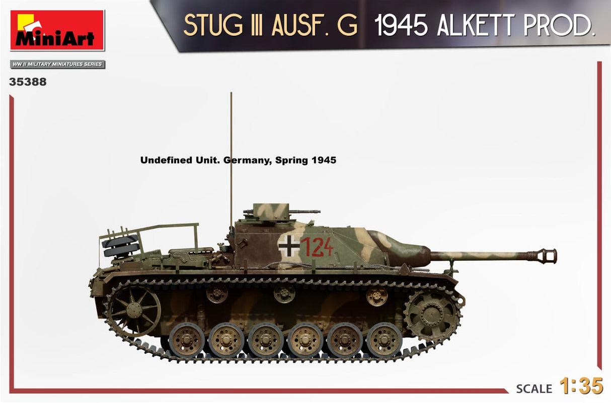 MiniArt 1/35 StuG III Ausf. G 1945 Alkett Prod. Plastic Model Kit