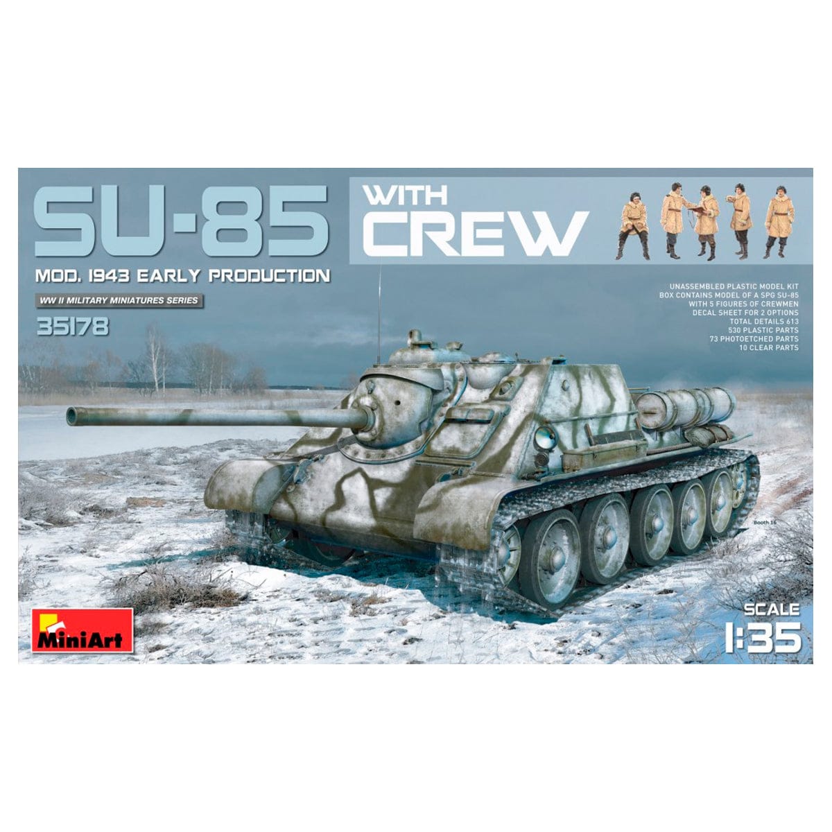 MiniArt 1/35 SU-85 Mod. 1943 Early Production with Crew – MA35178