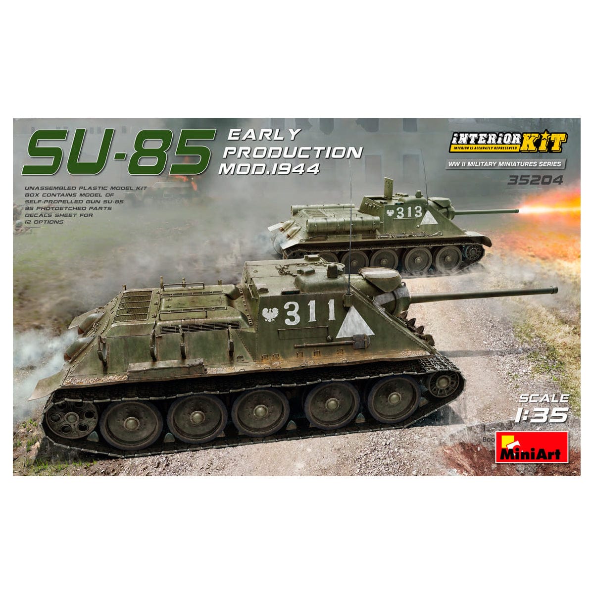 MiniArt 1/35 SU-85 Mod. 1944 Early Production Interior Kit – MA35204