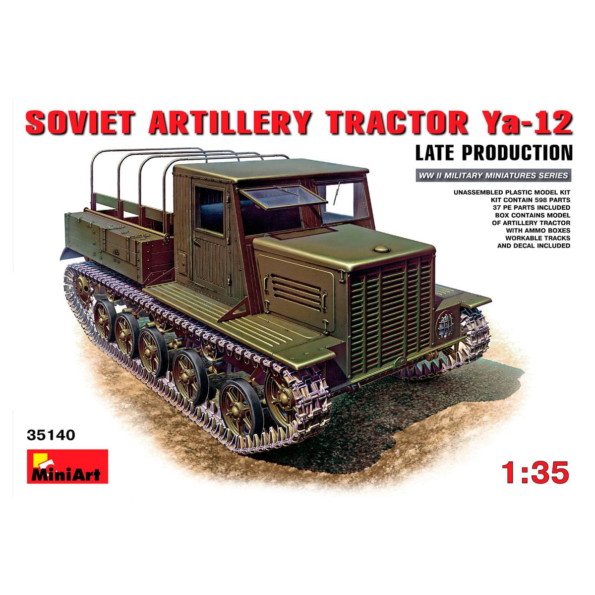MiniArt 1/35 Ya-12 Late Production Soviet Artillery Tractor – MA35140