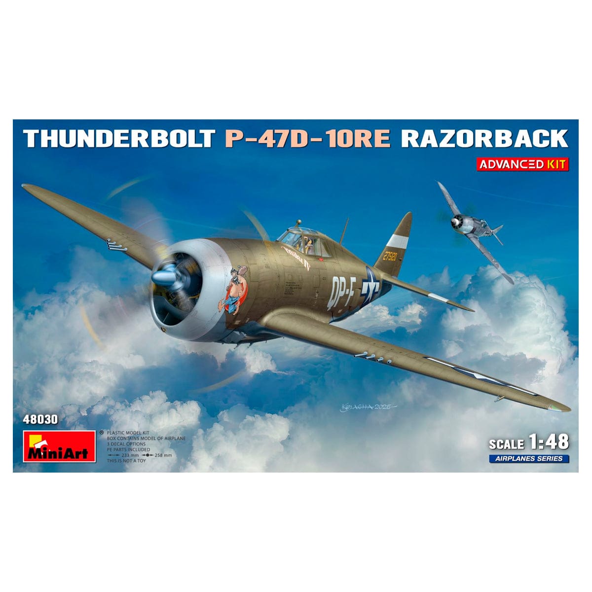 MiniArt 1/48 Thunderbolt P-47D-10RE Razorback Advanced Kit – MA48030