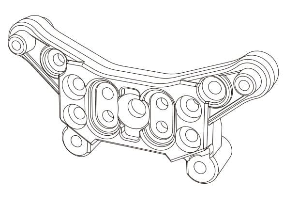 MJX 14180B Rear Shock Tower - Hobbytech Toys