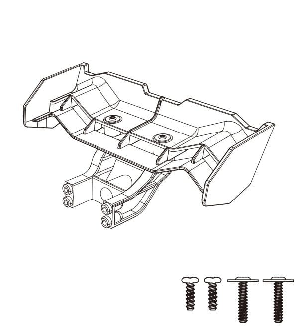 MJX 14210 Rear Wing With Mount - Hobbytech Toys