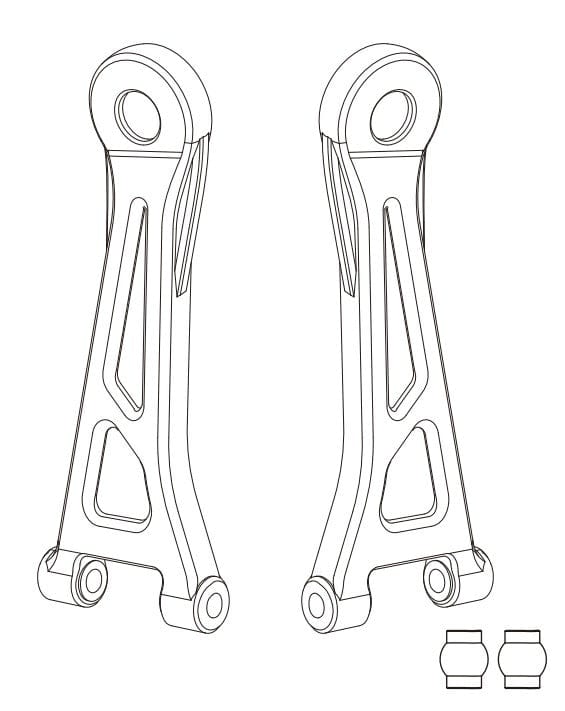 MJX 14210B Front Upper Suspension Arms (2pcs) - Hobbytech Toys