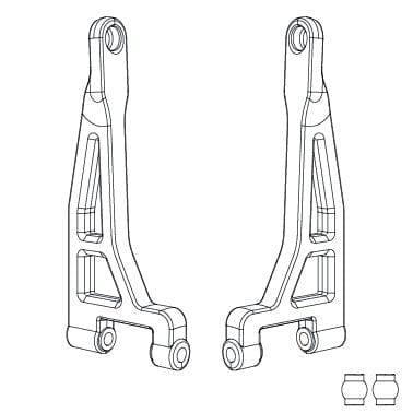 MJX 16240B Rear Upper Suspension Arms (2pcs) - Hobbytech Toys