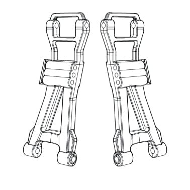 MJX 16250 Rear Lower Suspension Arms (2pcs) - Hobbytech Toys