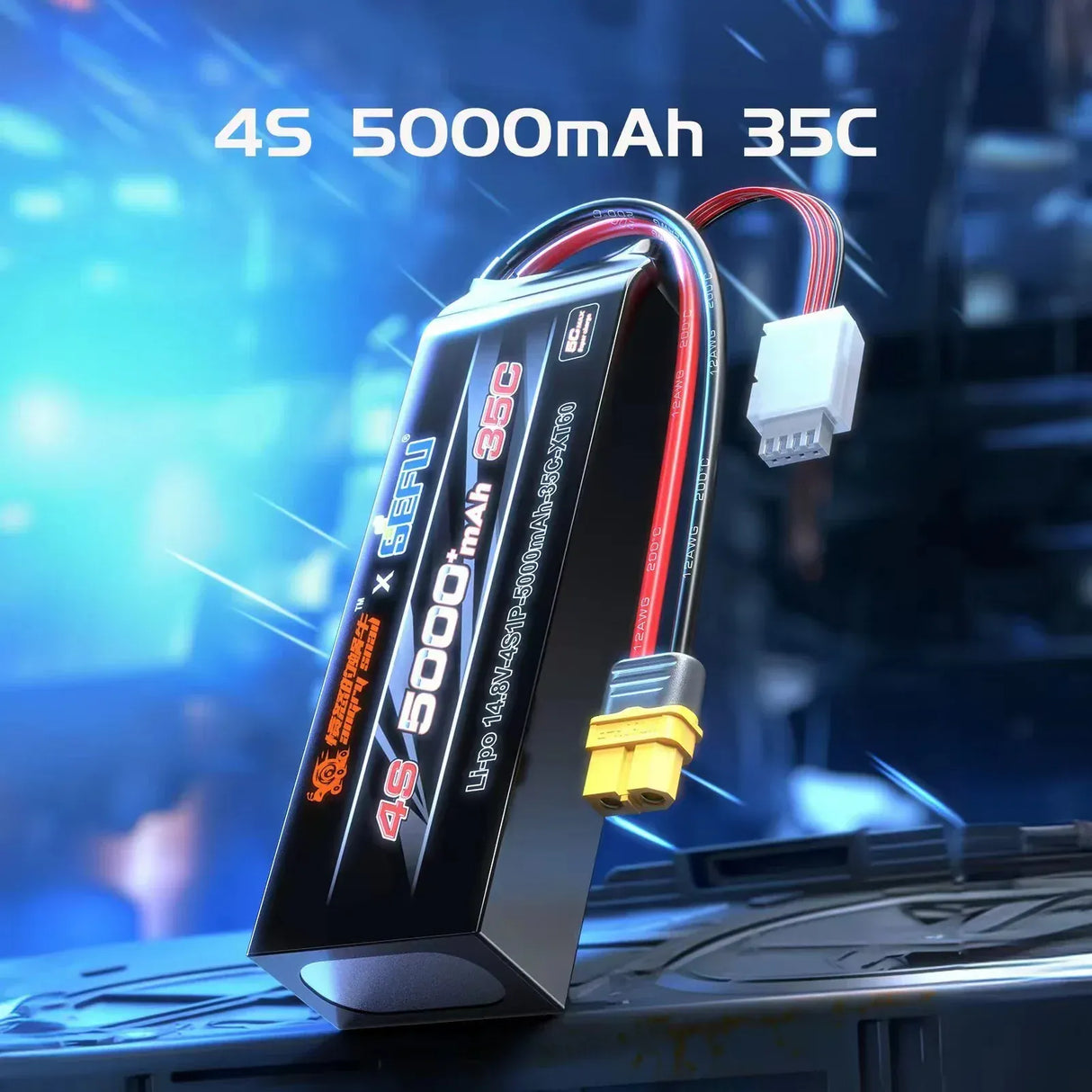 MJX B4S50P 4S 14.8V 5000mAh 35C LiPo Battery