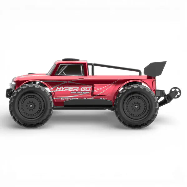 MJX Hyper Go 1/10 Brushless 4wd Monster Truck - Red (3S Battery + Charger Included)