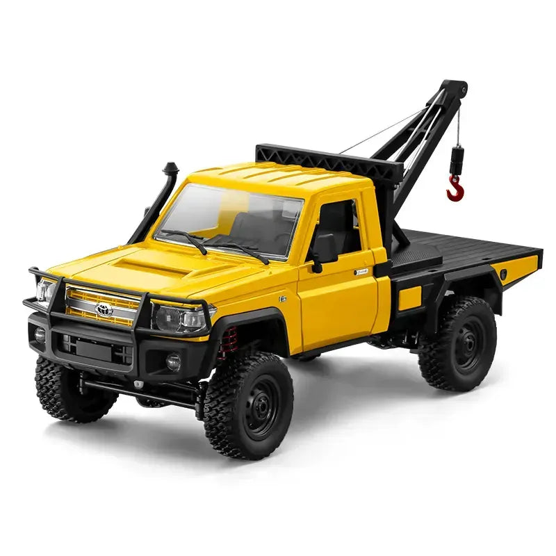 MN Models 1/12 Toyota LC79 Yellow w/Crane Attachment