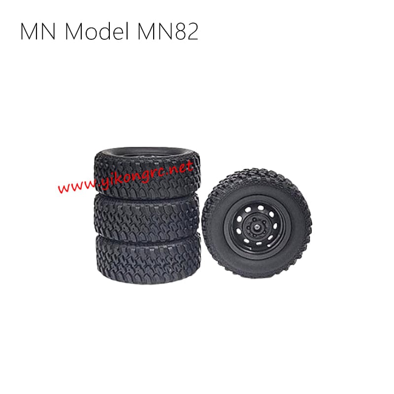 MN Models D4U-09 Metal Wheel and Tyre Set