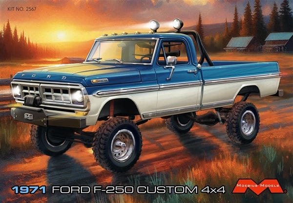Moebius MOE2567 1/25 1971 Ford F-250 Custom Lifted 4x4 model kit