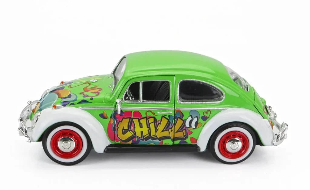 Motor Max 1/24 1966 Chill VW Beetle Green / White - Hobbytech Toys