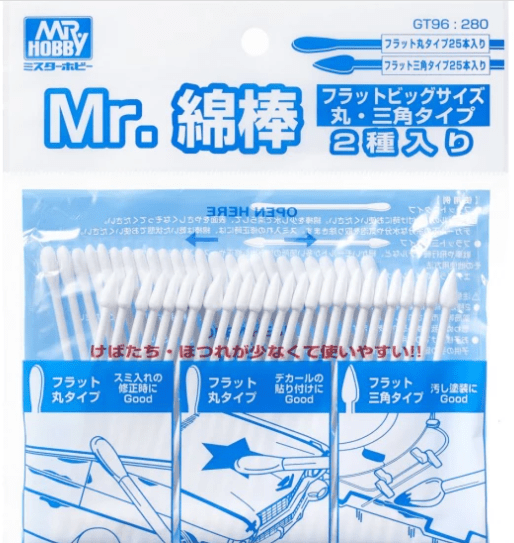 Mr Cotton Swab Flat Rnd & Tria - Hobbytech Toys