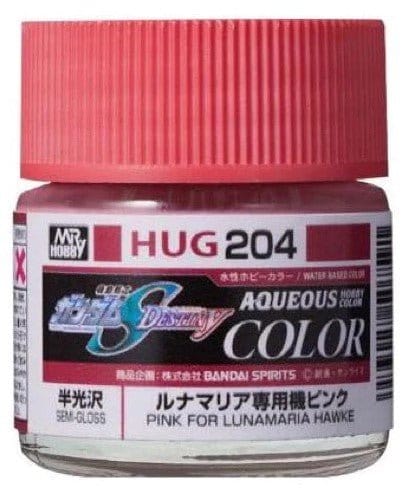 Mr Hobby HUG204 Aqueous Gundam Color Gundam Seed Pink for Lunamaria Hawke Acylic Paint 12ml - Hobbytech Toys