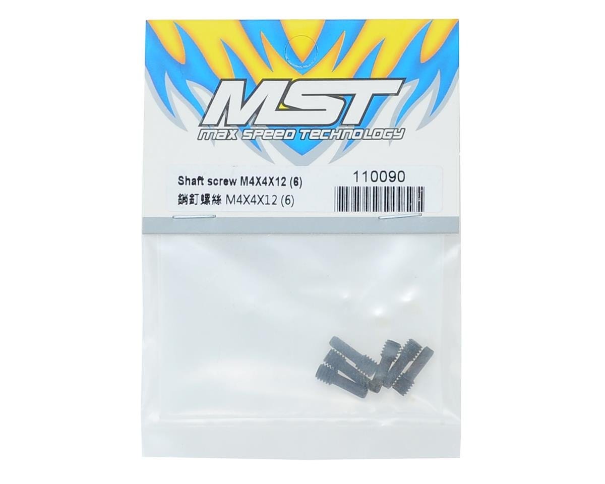 MST Shaft Screws M4X4X12 (6) - Hobbytech Toys