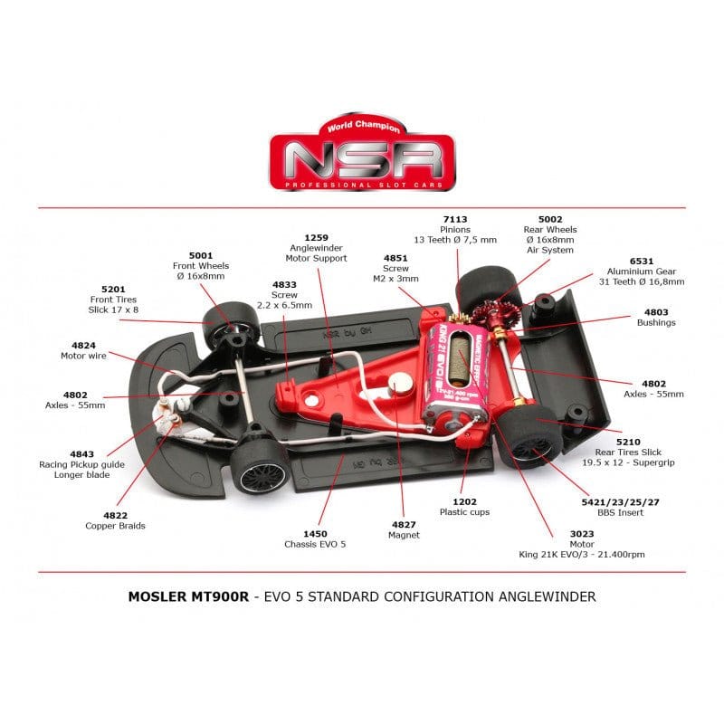 NSR 0274AW 1/32 Mosler MT 900 R - Gravity Gulf 24H SPA 2007 #103 - EVO 5 TRIA - Hobbytech Toys