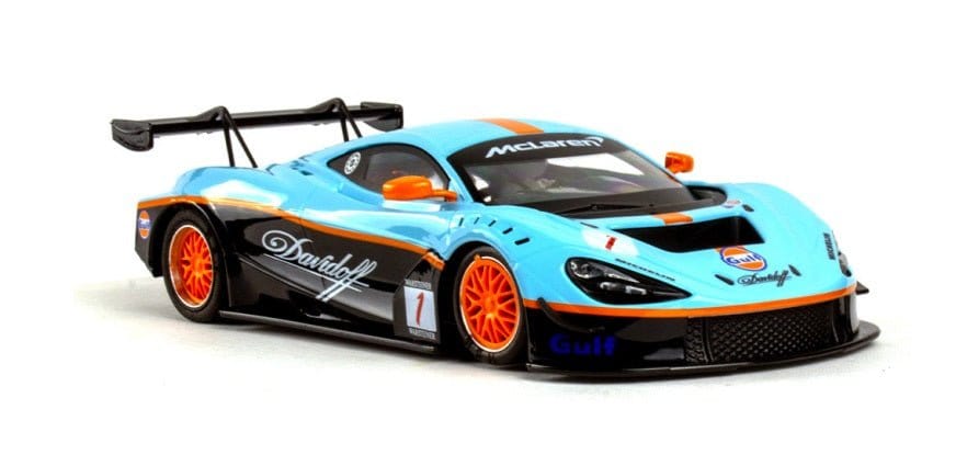 NSR 0355AW 1/32 McLaren 720S GT3 No.1 Gulf F1 GTR Livery Anglewinder Slot Car - Hobbytech Toys
