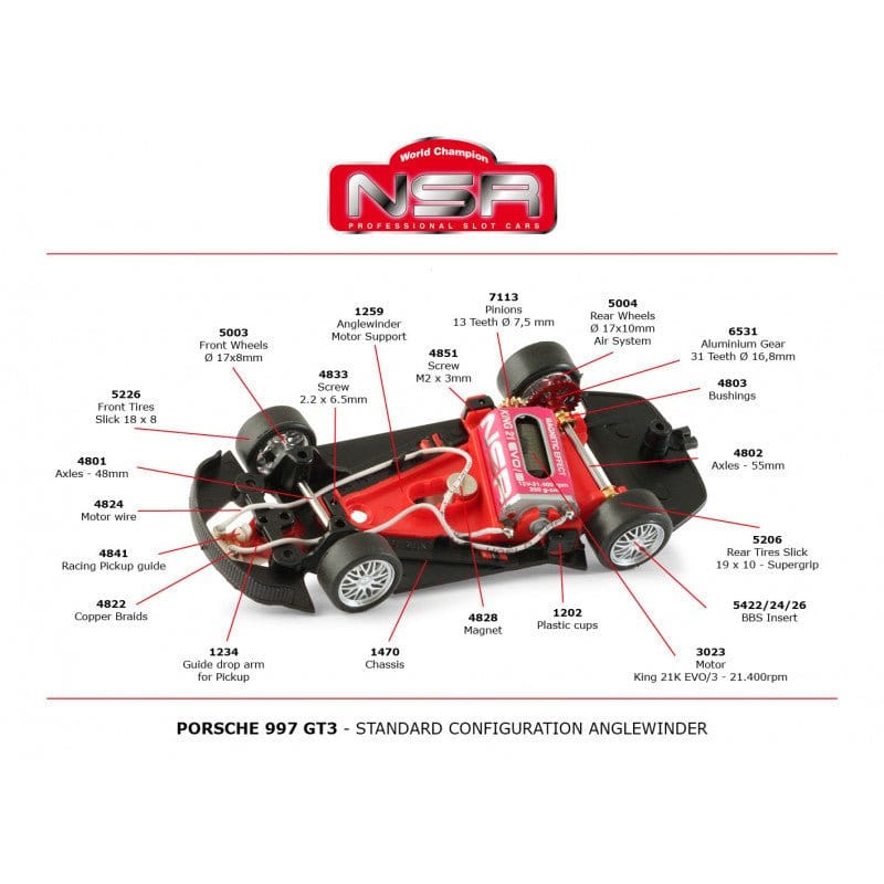 NSR 1/32 Porsche 997 Brumos Daytona 2015 #58, 2012 #59 2pc Set - SET14 - Hobbytech Toys