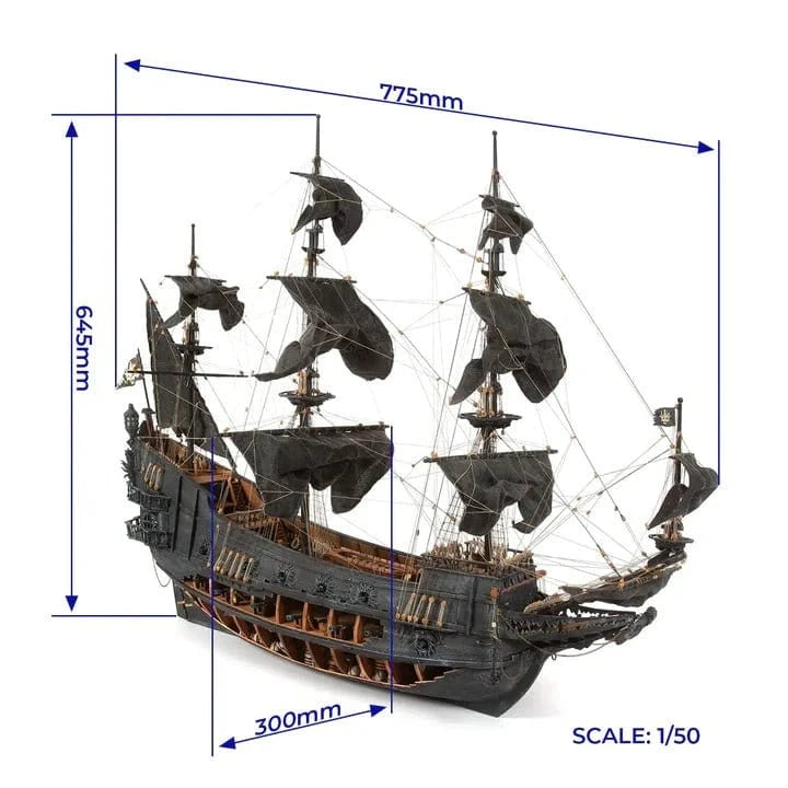 OcCre 1/50 The Flying Dutchman Wooden Model Ship Kit - Hobbytech Toys