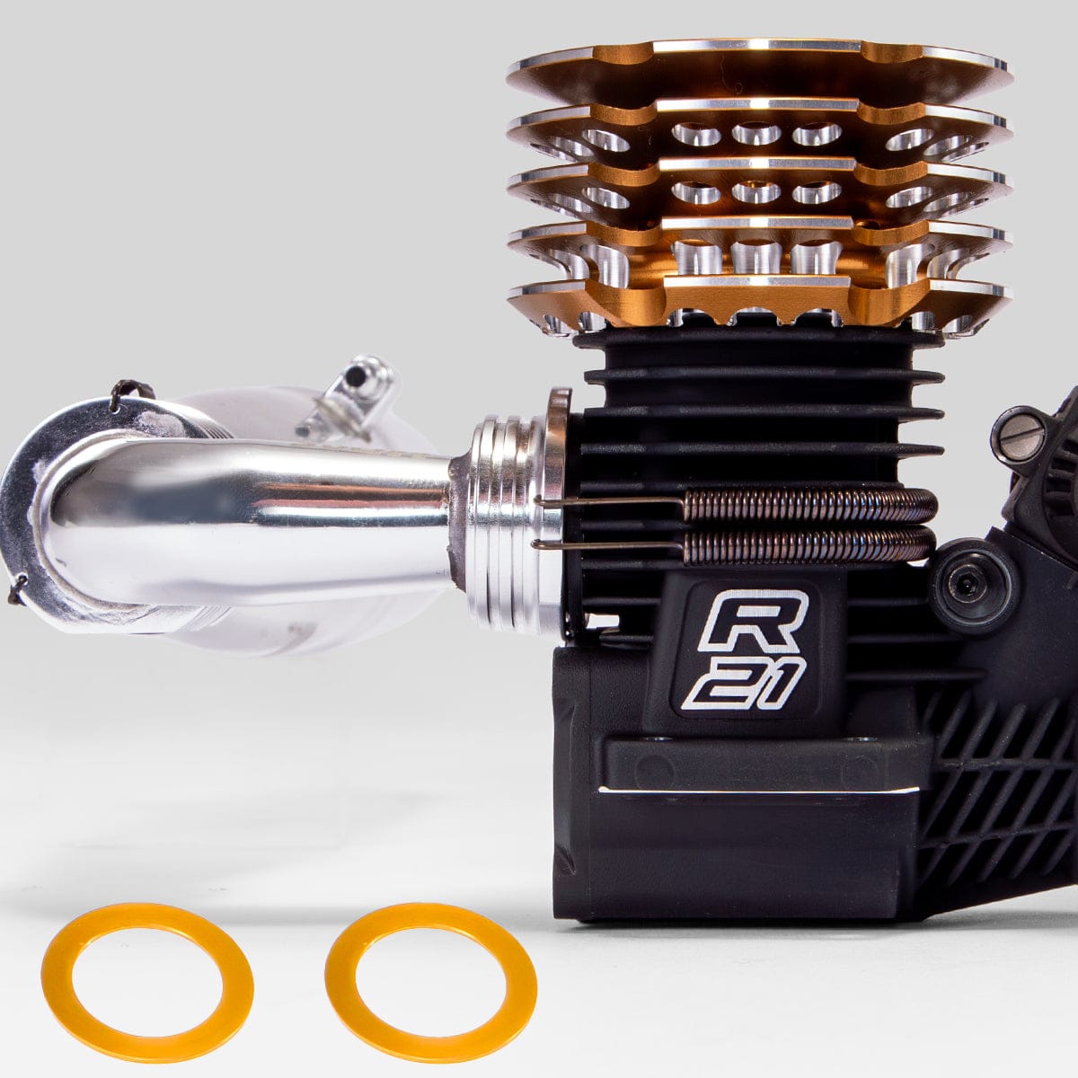 OS Engines R21 Shimo 3 crankcase shown installed on O.S. SPEED R21 Shimo Edition 3 - OSM2FG01000