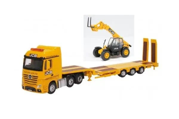 Oxford 1/76 Mercedes Actros Semi Low Loader & 531 70 Load All (OO Scale) - Hobbytech Toys