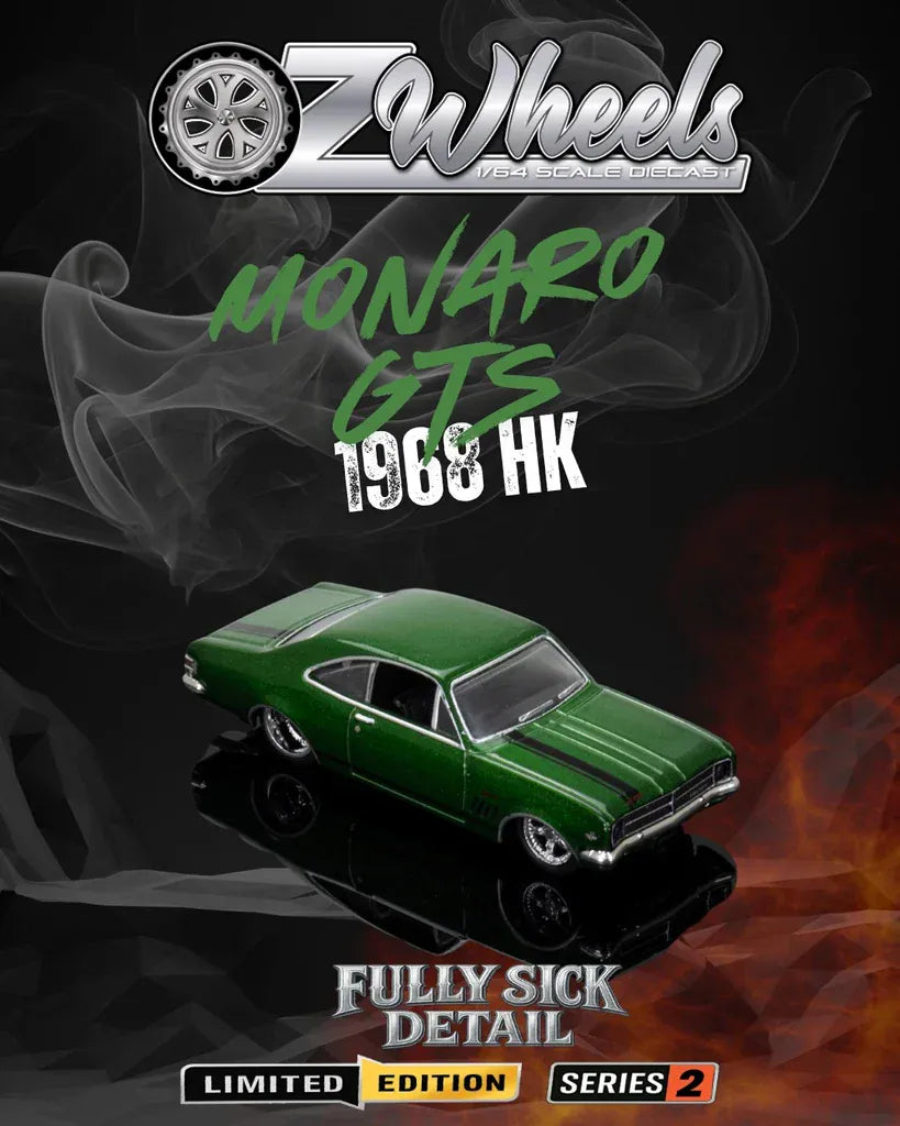 Oz Wheels 1/64 FSD R2 1968 Holden HK Monaro GTS - Green