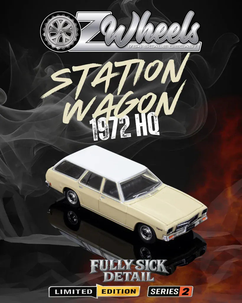 Oz Wheels 1/64 FSD R2 1972 Holden HQ Station Wagon - Cream/White