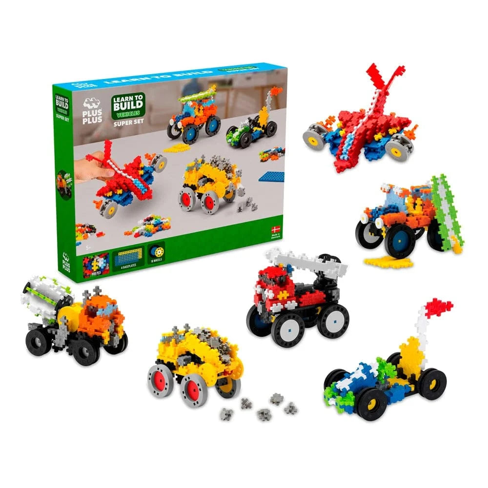 Plus-Plus - Learn to Build - Vehicles Super Set - Hobbytech Toys