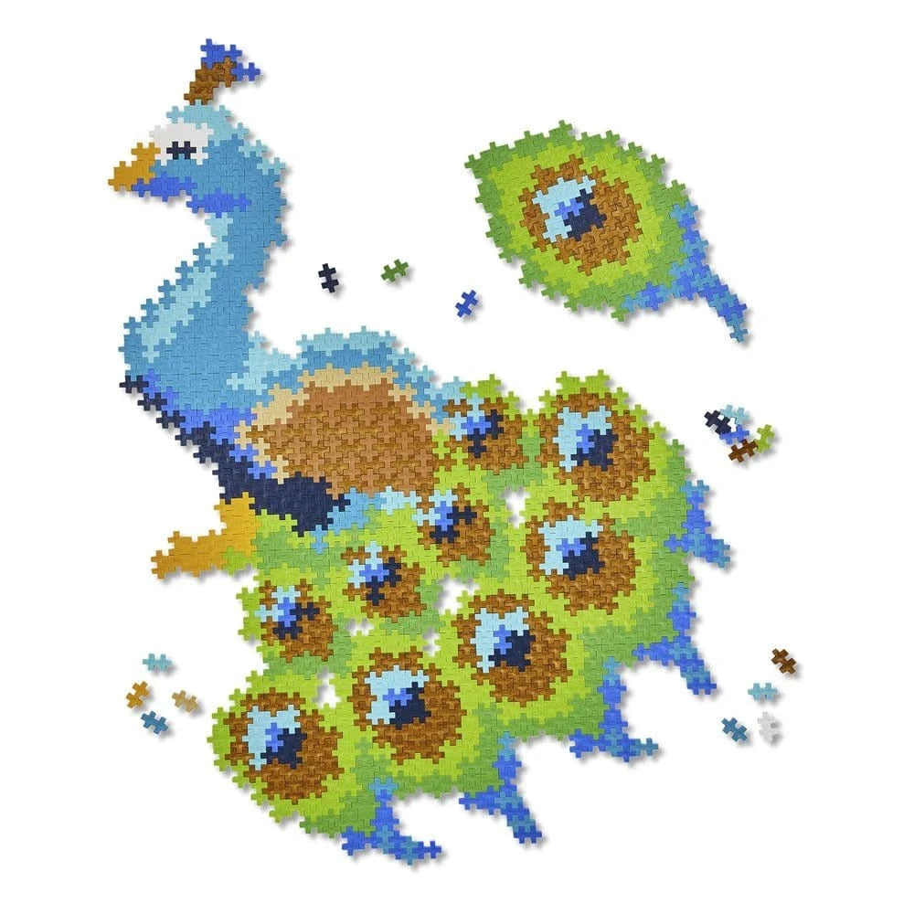 Plus Plus Puzzle By Number Peacock 800pc Set - Hobbytech Toys