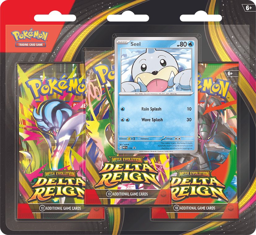 Pokemon TCG Mega Evolutions 6 Delta Reign Three Booster Blister