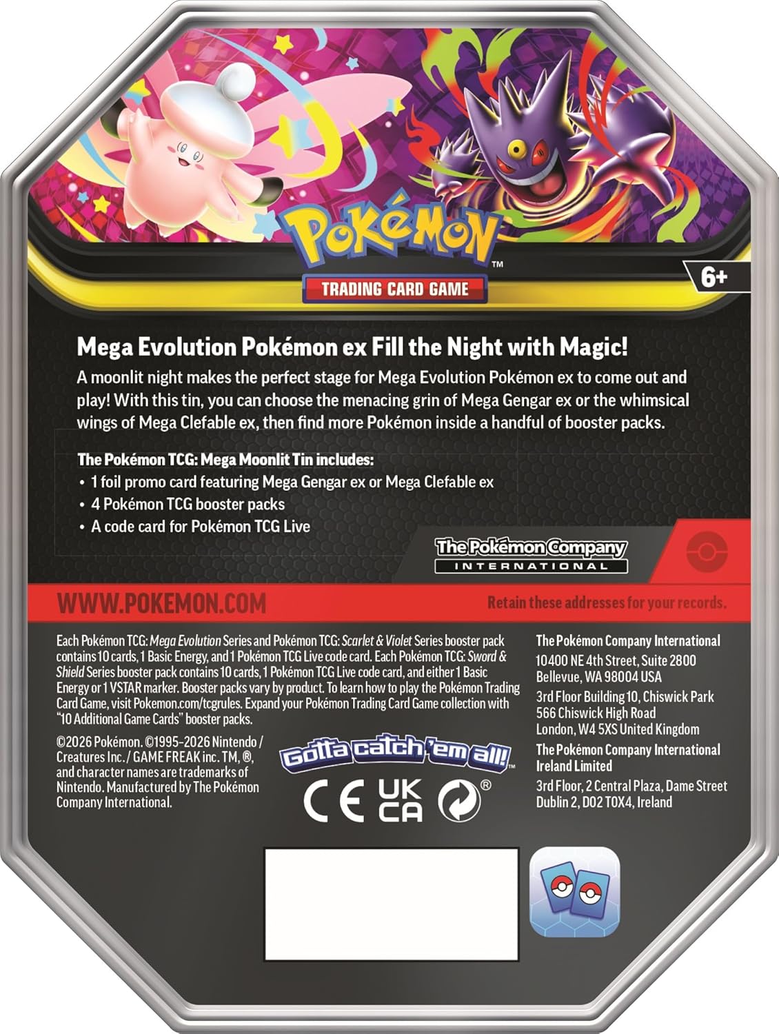 Pokemon TCG: Mega Moonlight Tin - Assorted (1)