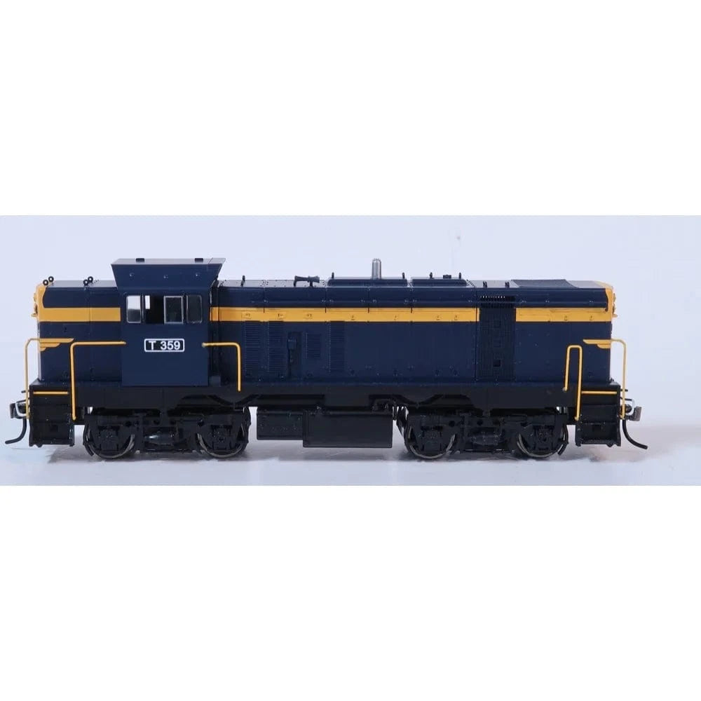 Powerline PT2-1-359 HO Scale VR Blue and Yellow T-Class Series 2 (T3) T359 with Cut Away Valance (DC) - Hobbytech Toys