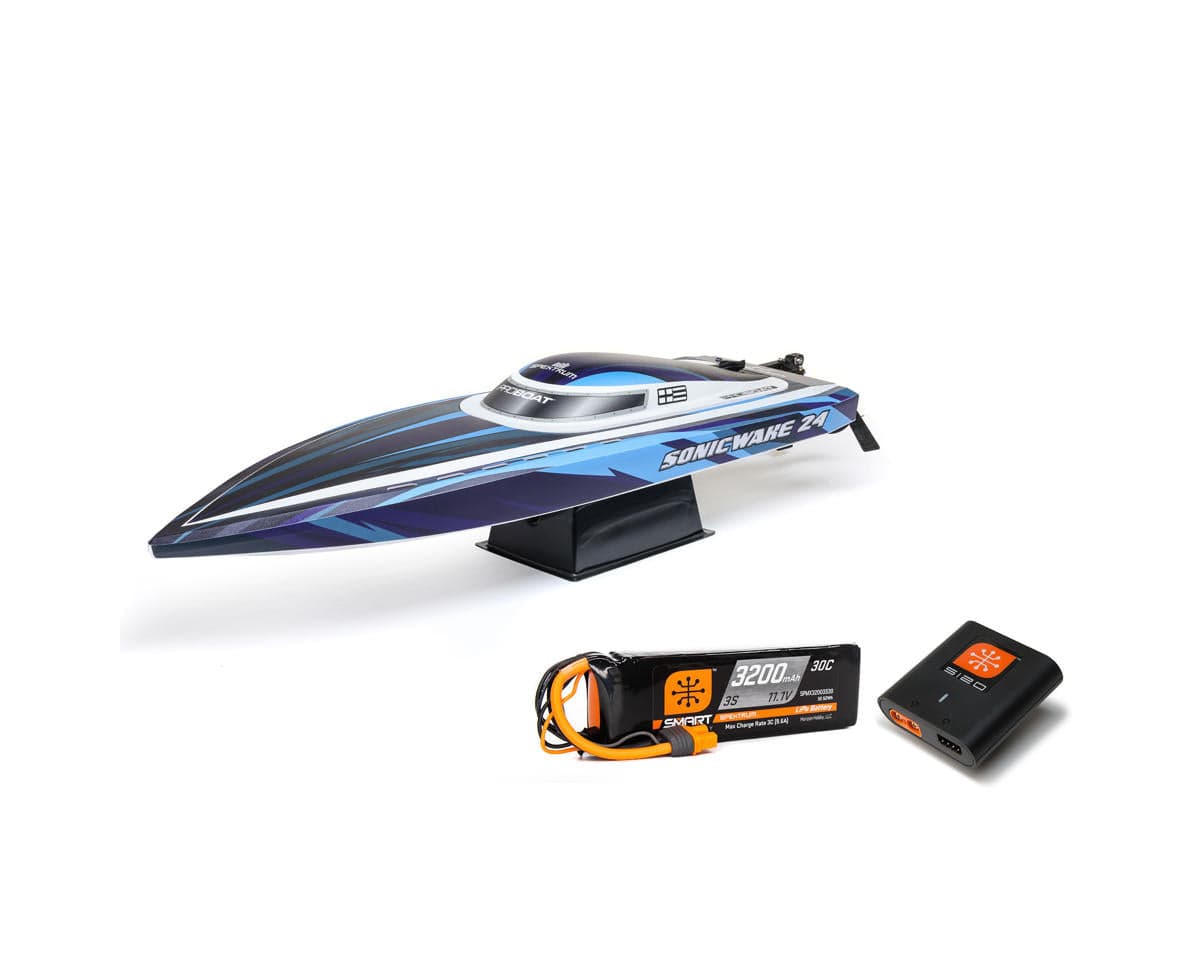 Pro Boat Sonicwake 24inch Self-Righting Brushless Deep-V Boat RTR - Blue**