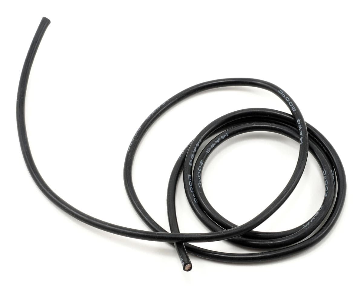 ProTek RC Silicone Hookup Wire (Black) (1 Meter) (12AWG) - Hobbytech Toys