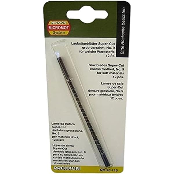 PROXXON 28116 Super-Cut Coarse (14 TPI) - Scroll Saw Blades (12pcs) - Hobbytech Toys