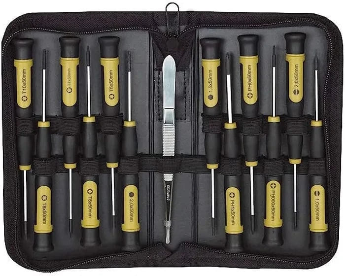 PROXXON 22720 Flex Dot 13pc Micro Screwdriver Set In Zipper Case - Hobbytech Toys