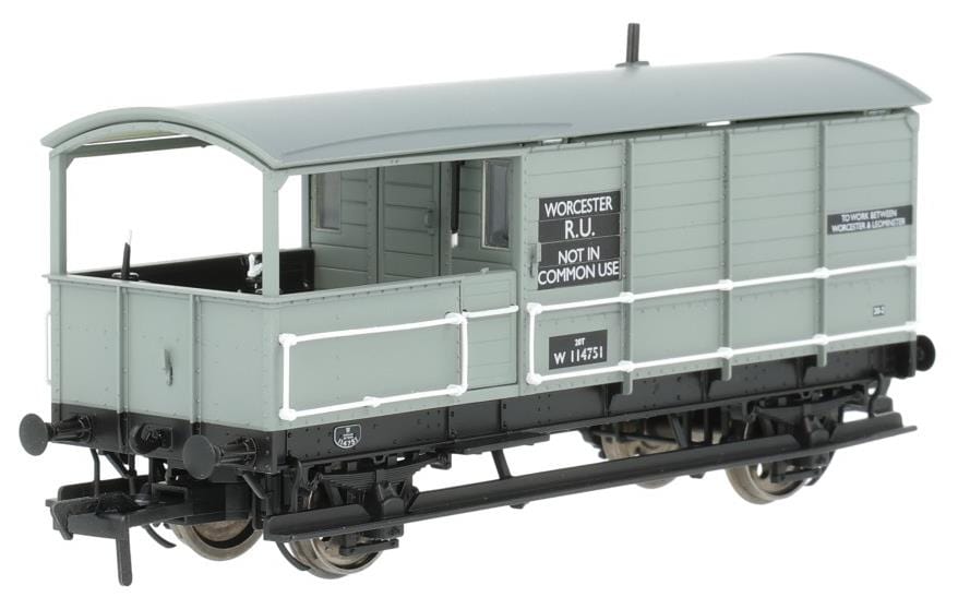 Rapido UK 918007 OO Diagram AA20 Toad Brake Van No.W114751 Worcester R.U BR Grey - Hobbytech Toys