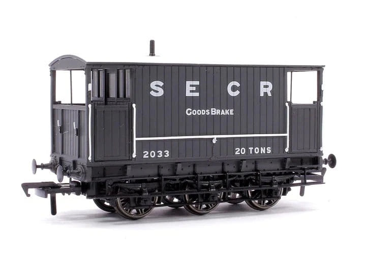 Rapido UK 931001 OO SECR 6 Wheel Brake Van No.2033 Grey - Hobbytech Toys