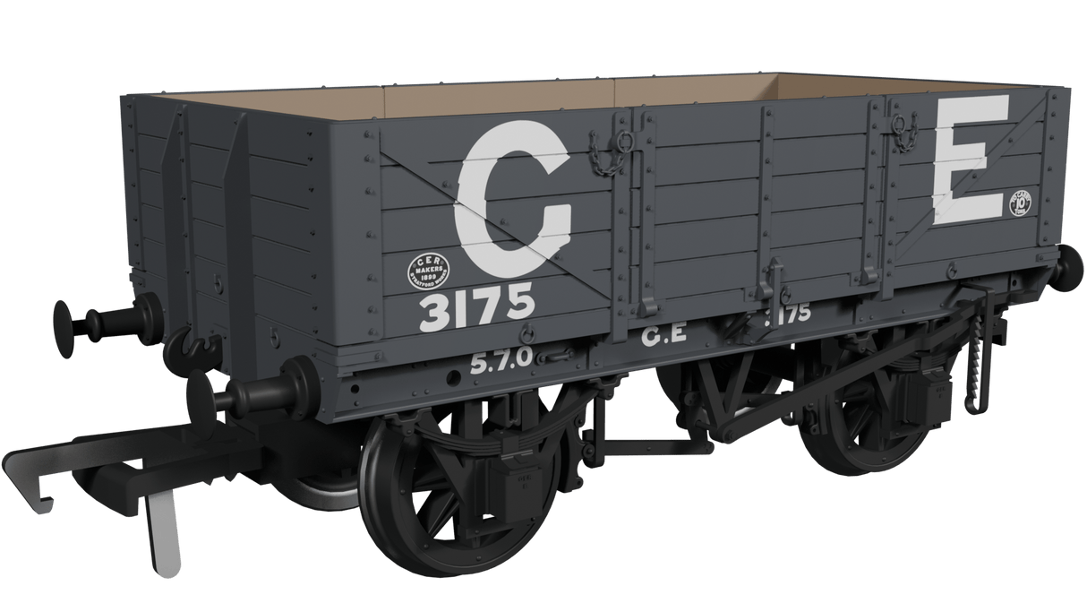 Rapido 972003 GER Diagram 17 five-plank wagon GER No.3175