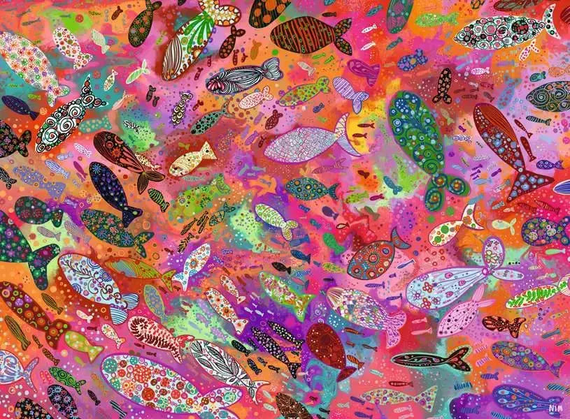 Ravensburger Fish in Fuchsia 500pc Puzzle
