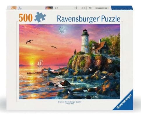 Ravensburger Lighthouse at Sunset 500pc Puzzle - Hobbytech Toys