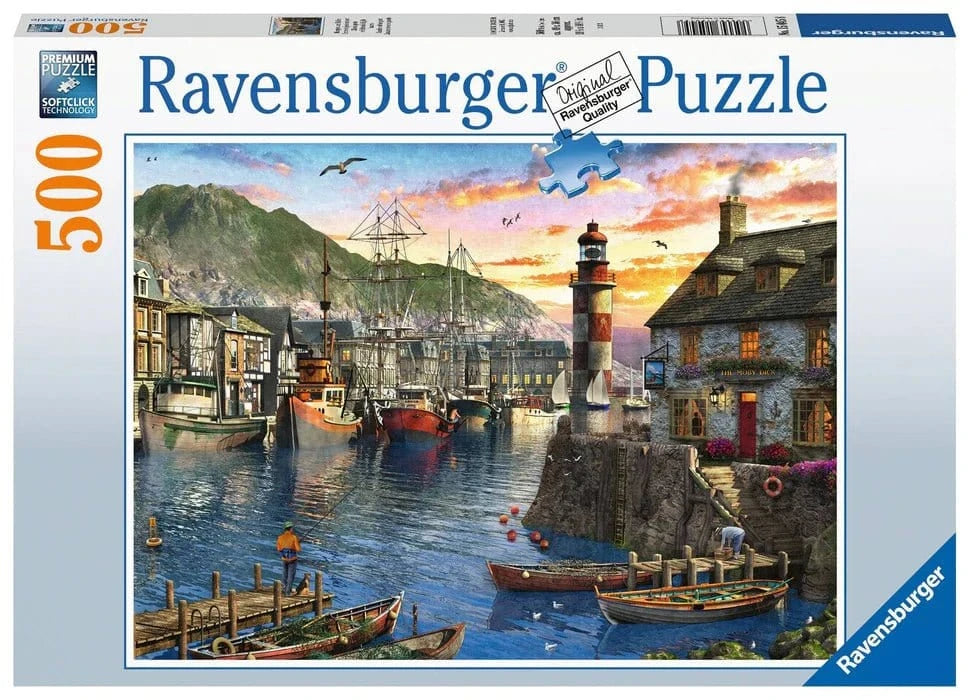 Ravensburger Sunrise at the Port 500pc Puzzle - Hobbytech Toys