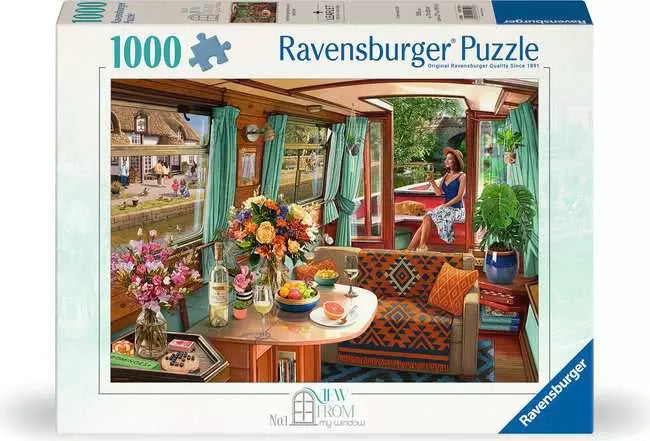 Ravensburger View from My Window No.1 Canal Boat 1000pc Puzzle