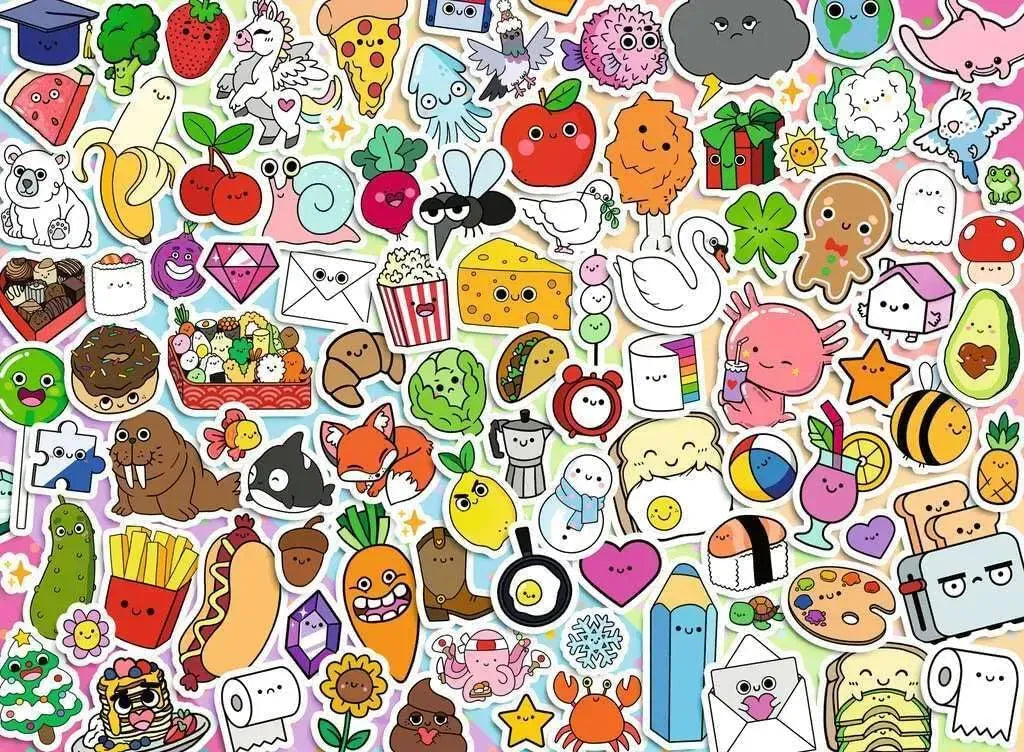 Ravensburger WJPC25: Cute Kawaii Chaos 500pc Puzzle