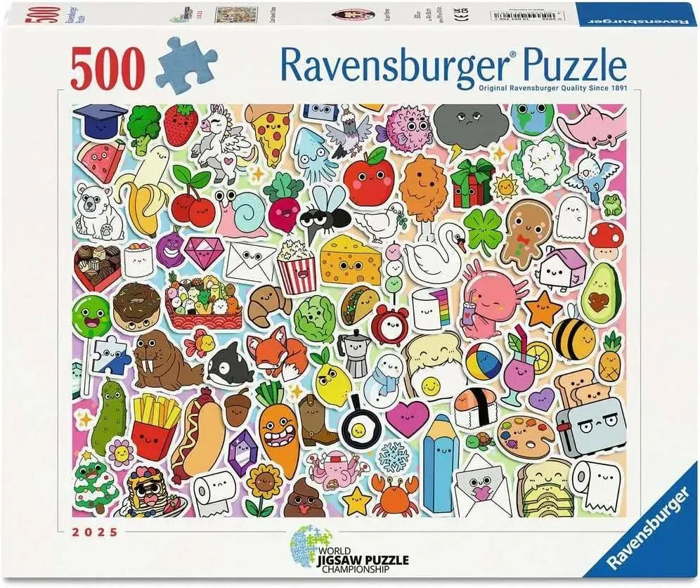 Ravensburger WJPC25: Cute Kawaii Chaos 500pc Puzzle